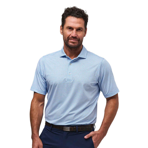 Fairway & Greene Essex Print Mens Golf Polo - Baltic/XXL