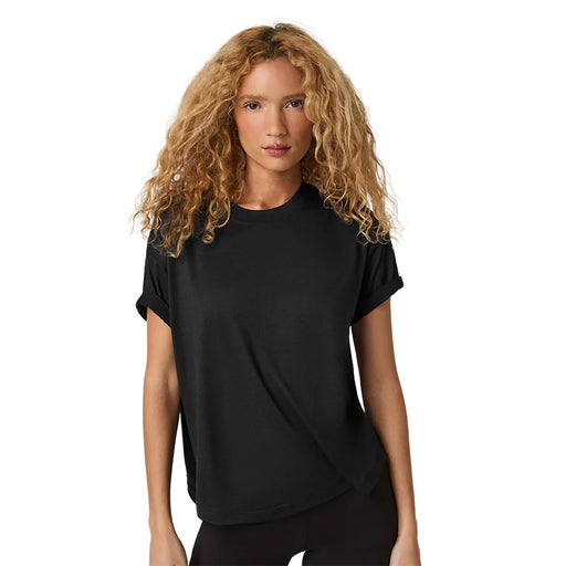 Vuori Energy Long Womens Tee - Black Heather/L