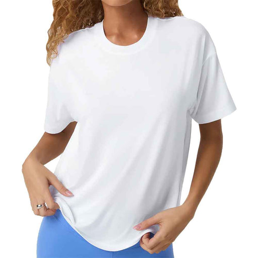 Vuori Energy Long Womens Tee - White/L