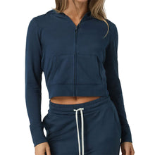 Load image into Gallery viewer, Vuori Halo Mini Full Zip Womens Hoodie - Blue Coast Hthr/L
 - 4