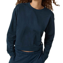 Load image into Gallery viewer, Vuori Halo Modern Womens Crew Neck Sweater - Blue Coast Hthr/L
 - 4