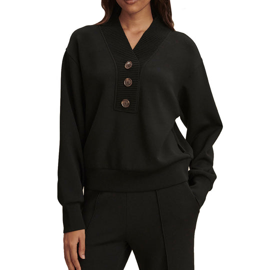 Varley Lucine Button Front Sweat Womens Pullover