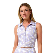 Load image into Gallery viewer, Travis Mathew Moveknit Printed SL Womens Golf Polo - Soft Blue Multi/M
 - 4