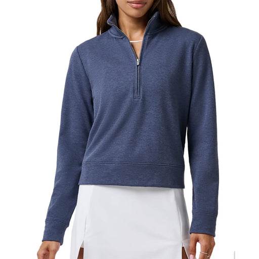 Travis Mathew Cloud Half Zip 2.0 Wns Golf Pullover - Hthr Navy Blazr/XL