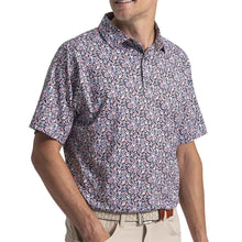 Load image into Gallery viewer, FootJoy Meadow Print Lisle Mens Golf Polo - Blk/Violet/Pink/XXL
 - 4