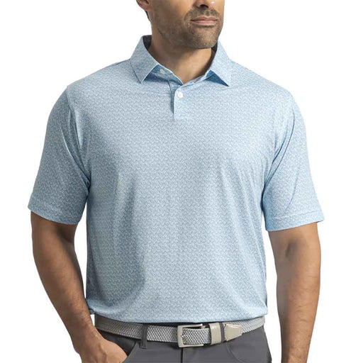 FootJoy Floral Mark Lisle Mens Golf Polo - Bl Rf/Sea Gl/Wt/XL