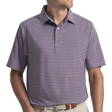 Load image into Gallery viewer, FootJoy Horizon Stripe Lisle Mens Golf Polo - Wt/Bk/Violet/Pk/XL
 - 1