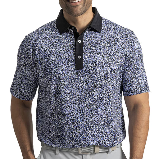 FootJoy Condensed Camo Print Lisle Mens Golf Polo - Wht/Violet/Blk/XL