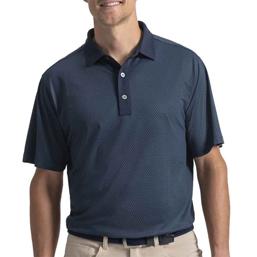 FootJoy Star Geo Pique Mens Golf Polo - Navy/XL