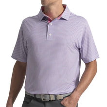 Load image into Gallery viewer, FootJoy Wave Print Lisle Mens Golf Polo - Wht/Pink/Violet/XXL
 - 1
