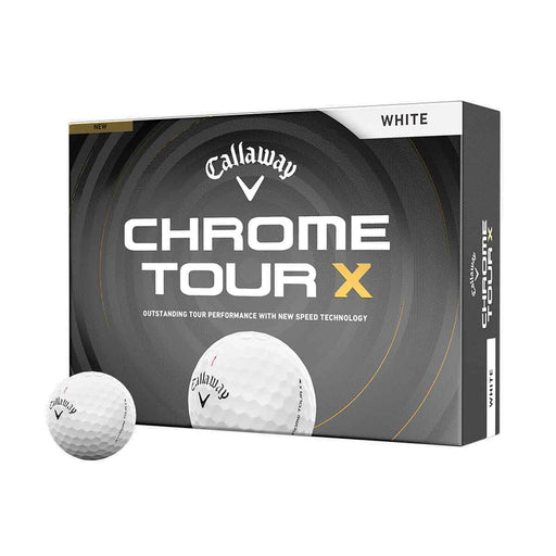 Callaway Chrome Tour X Golf Balls - Dozen 2026 - White
