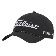 Load image into Gallery viewer, Titleist Tour Breezer Mens Golf Hat - Black/White
 - 1