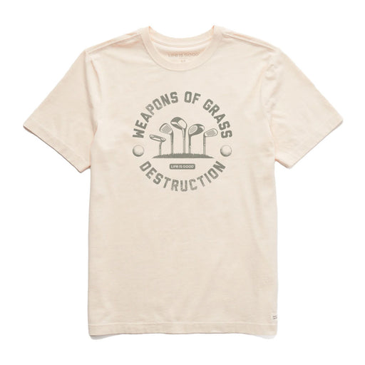 Life Is Good Weapons Grass Crusher SS Mens T-Shirt - Putty White/XL