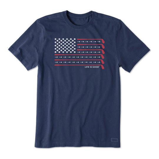 Life Is Good Golf Flag Crusher-Lite Shortsleeve Mens T-Shirt