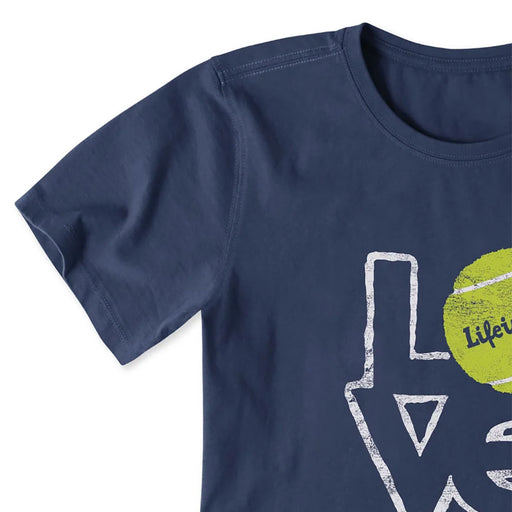 Life Is Good Love Tennis Shortsleeve Women T-Shirt