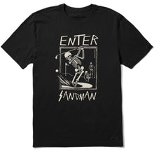 Load image into Gallery viewer, Life Is Good Enter Sandman SS Mens T-Shirt - Faded Black/XXL
 - 1