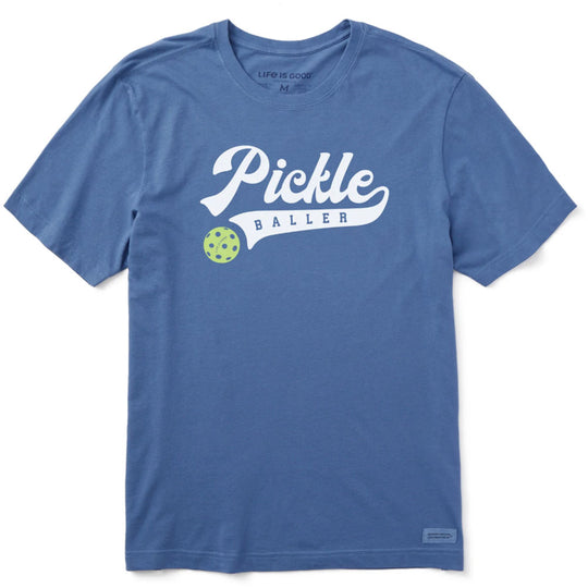 Life Is Good Stay Pickle Baller Shortsleeve Crusher Mens T-Shirt