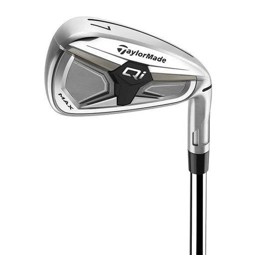 TaylorMade Qi Max Steel Left Hand Mens Iron Set - 5-PW AW/Kbs Max 85 Mt/Stiff
