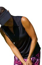 Load image into Gallery viewer, Jofit Sleeveless Womens Golf Polo - Black/XXL
 - 4