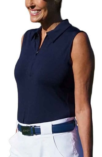 Jofit Sleeveless Womens Golf Polo - Midnight/XXL