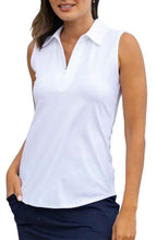 Load image into Gallery viewer, Jofit Sleeveless Womens Golf Polo - White/XXL
 - 10