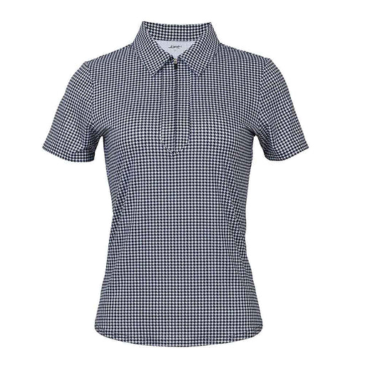 Jofit Performance Womens Quarter Zip Golf Polo - Mini Houndstth/XL