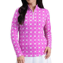 Load image into Gallery viewer, Ibkul Carolyn LS Mock Womens Golf QZ - Hot Pink/XL
 - 4