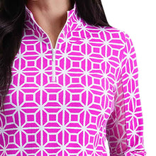 Load image into Gallery viewer, Ibkul Carolyn LS Mock Womens Golf QZ
 - 6
