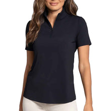 Load image into Gallery viewer, Ibkul Essential Solid SS Mock Womens Golf QZ - Black/XL
 - 1