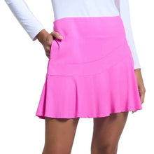 Load image into Gallery viewer, Ibkul Solid Flounce 16.5 inch Womens Golf Skort - Hot Pink/XL
 - 7