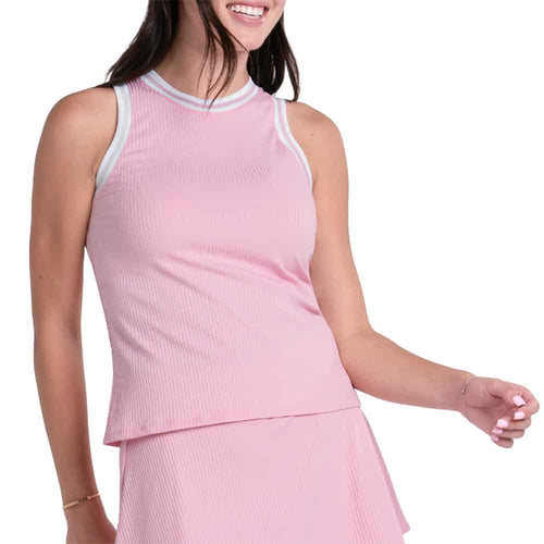 Lucky in Love Paris Weave Womens Tennis Tank