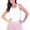 Lucky in Love Racer Womens Ribbed Tennis Tank