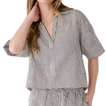 Load image into Gallery viewer, Lole Bella Short Sleeve Womens Shirt - Bel Strp Abalon/L
 - 1