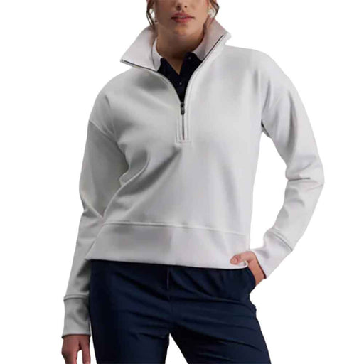 B. Draddy Meryl Performance Womens Quarter-Zip - White/L
