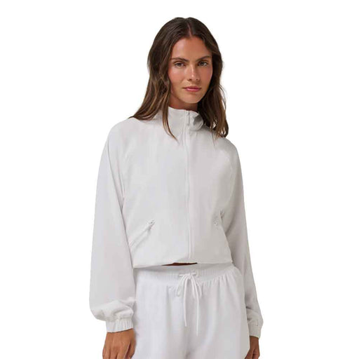 TravisMathew BreezeBlend Womens Tennis Jacket - White/L
