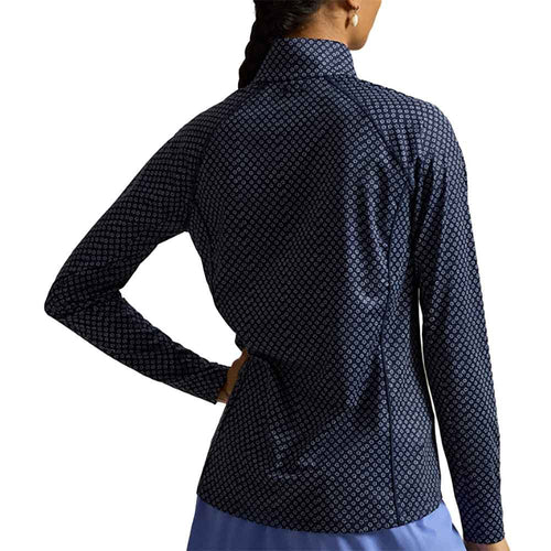RLX Polo Golf Airflow Small Floral Womens Quarter-Zip Mock Neck Golf Pullover - 2
