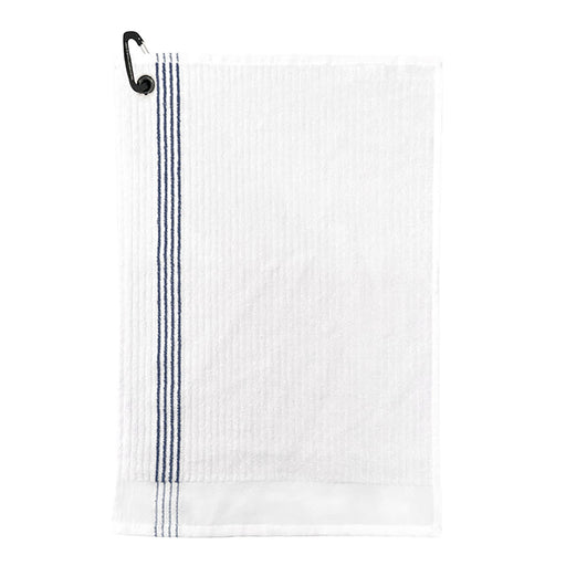 Devant Rally Towel with Carabiner - Wht/Nvy