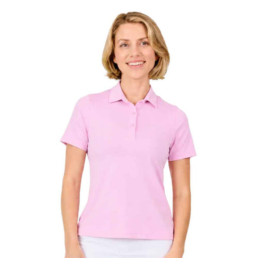 Sofibella Golf Colors UV Pique Womens SS Golf Polo - Cotton Candy/2X