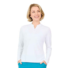 Load image into Gallery viewer, Sofibella Golf Colors UV Piq Womens LS Golf Shirt - White/2X
 - 10