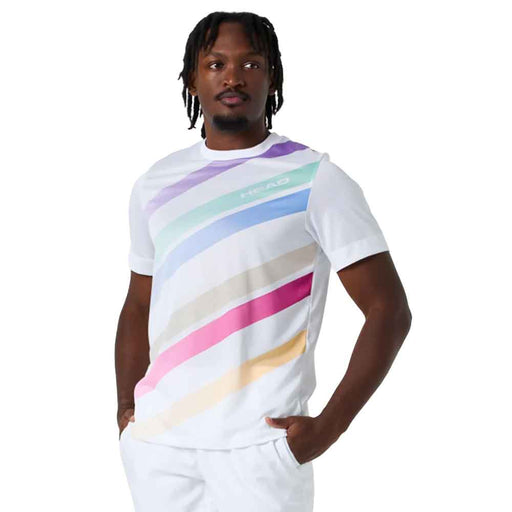 Head Pro Mens Tennis T-Shirt - White/Print/XL