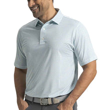 Load image into Gallery viewer, FootJoy Ellipse Print Lisle Mens Golf Polo - Wt/Bl Rf/Sea Gl/XXL
 - 4