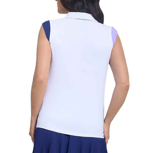Ibkul Color Block Sleeveless Womens Golf Polo - 2
