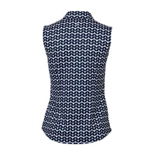 Load image into Gallery viewer, Jofit Sleeveless Midnight Leaves Womens Golf Polo
 - 2