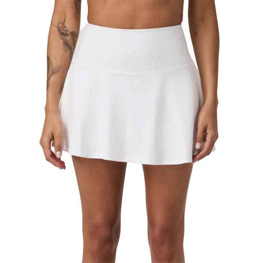 Vuori Baseline Gingham 14.5in Womens Tennis Skirt - White/L