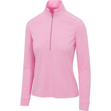 Load image into Gallery viewer, Greg Norman Freedom Performance Wmns Golf 1/2 Zip - Pink Dream Hthr/XL
 - 1