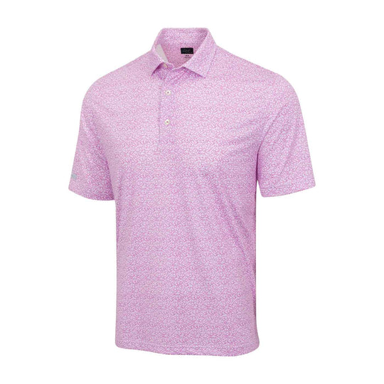Greg Norman ML75 Stretch Mesh Vivid Vines Mens Golf Polo