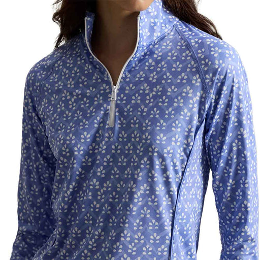 RLX Polo Golf Blu Mist Batik Wmns QZ Pullover