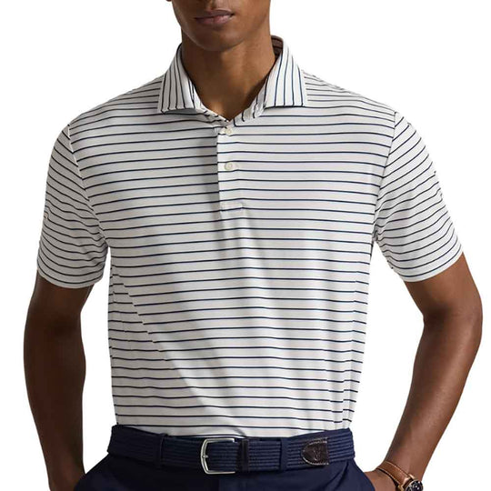 RLX Golf Lightweight Airflow Jersey Multi-Stripe Shortsleeve Mens Golf Polo