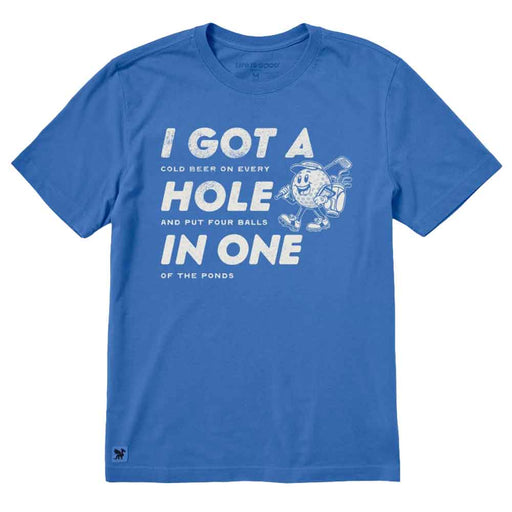 Life Is Good Hole in One CrusherLite SS Mens T - Athletic Blue/XXL
