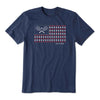 Life Is Good Tennis Flag Crusher Shortsleeve Mens T-Shirt